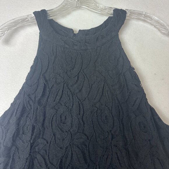 Alter’d State Dress sz L black lace overlay sleeveless high neck Goth emo classy - Picture 2 of 6